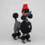Spotted Poodle w/Red Hat