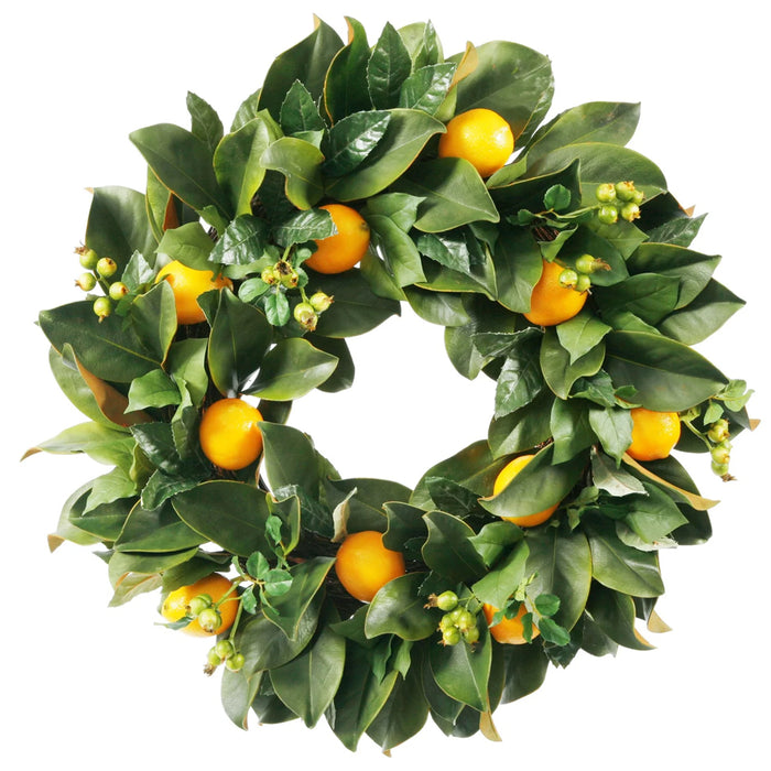 24" Lemon Citrus Wreath - Yellow