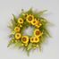 Polyester Sunflower Wreath - Yellow/Green