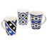 Ceramic Mug w/Dot Geometric Design Blue