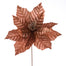 22" Pressed Poinsettia Stem - Rust