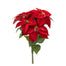 21 in Heavy Velvet Poinsettia Bush - Red