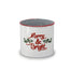 Metal Cylinder Pot W/'Merry & Bright'