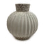 8" Stoneware Weathered Fluted Vase - Reactive Brown/White