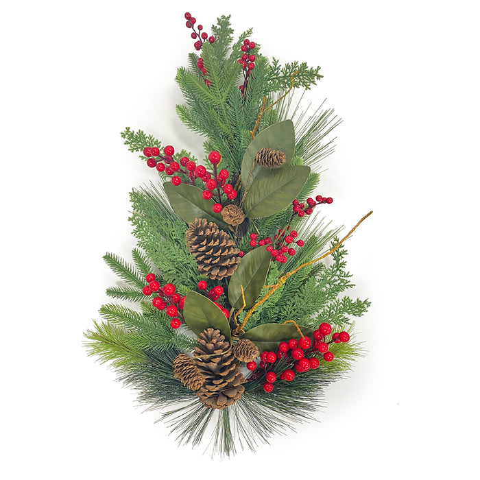 29" Pine/Berry/Cone Teardrop