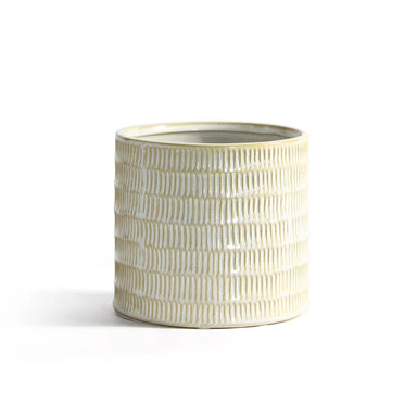 5.5 in Provenance Ceramic Pot - White