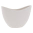7.75" Oval Stoneware Planter - Matte White