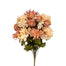 22" Polyester Dry Look Dahlia/Hydrangea/Rose Bush X 18 - Caramel/Peach