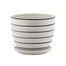 6.5" White Ribbed Pot w/Saucer