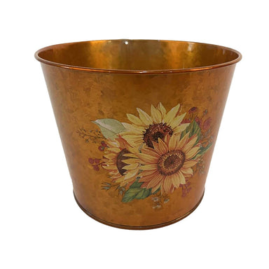6.5 in Sunflower Bouquet Pot - Bronze