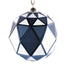 5" Geo Ball Ornament - Blue/White