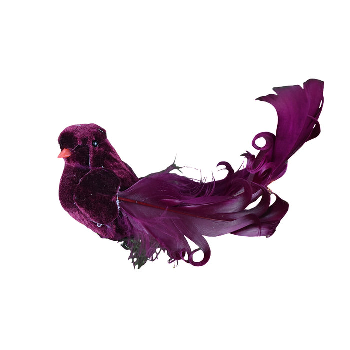 Bird w/Clip - Dark Burgundy