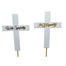 18 in Remembrance Cross - White/Gold