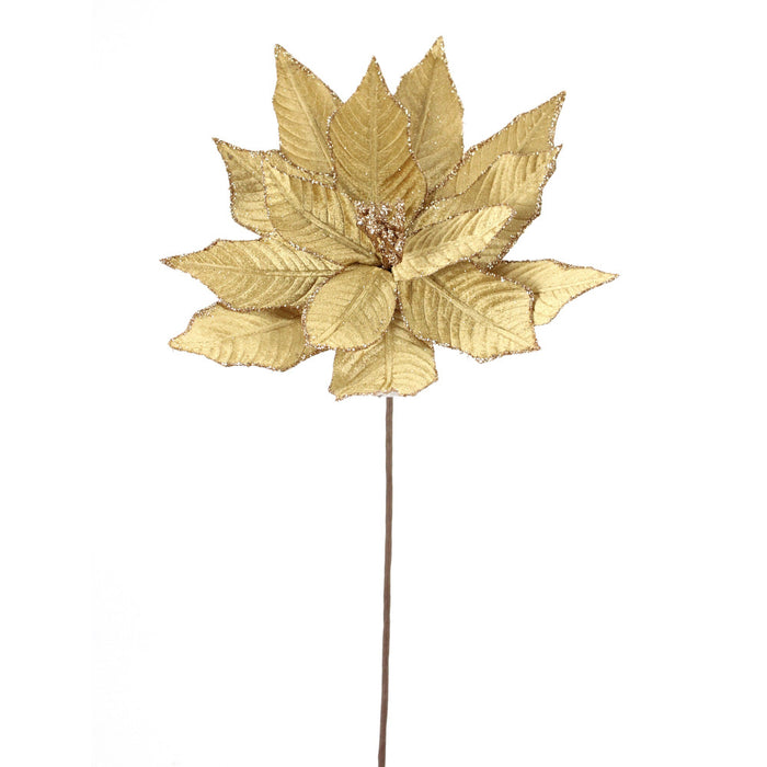 20 in Poinsettia Stem - Soft Gold