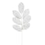 Glitter Leaf Spray - White