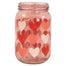 6.5 in Round Mason Jar w/Valentine Design - Pale Pink
