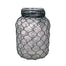 Glass Bottle W Wire 8" x  5" Inches Clear