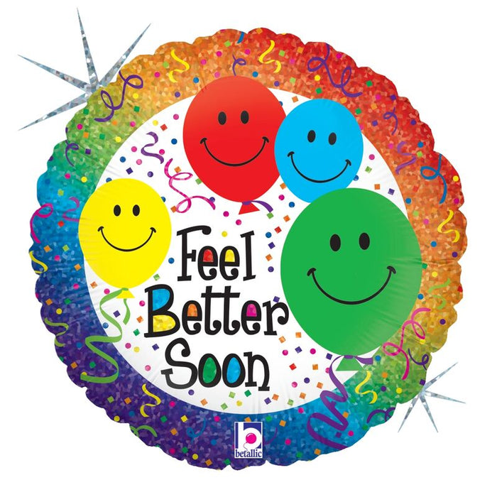 18 In Mylar - "Smile, Feel Better Soon"