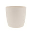 8.5 in Round Stoneware Pot - Matte White
