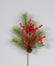 Pine/Berry/Pinecone/Holly Leaves Spray - Red/Green