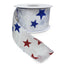 #40 Wired Clooney Ribbon - Red/White/Blue, 10 Yds