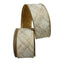 2.5 in Jacquard Metallic Ribbon - Ivory/Gold