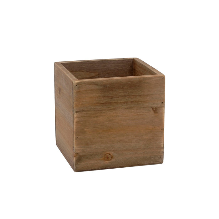Stained Wood Box w/Hard PVC Liner