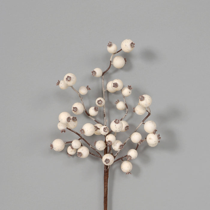 14"L Hw Styro Crabapple Pick X 3 White
