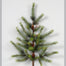 48" Vinyl Pine Branch w/4 Pinecones - Green