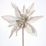 22" Metallic Bead Poinsettia Stem - Champagne
