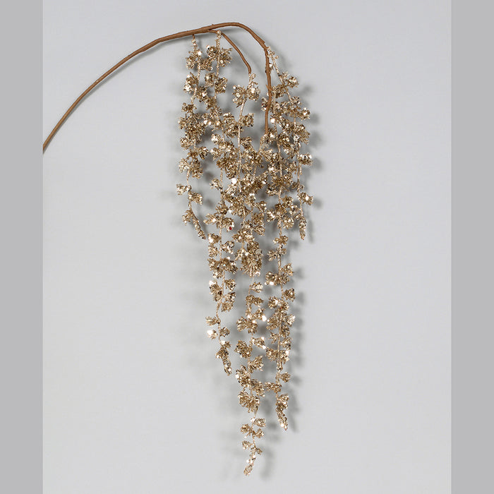 42"L Pe Hanging Sequin Spray W/Glitter - Champagne