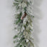 9' X 14" Pe/Vinyl Flocked Deluxe Metro Mountain Double Garland W/284 Tips