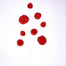 Pom Pom Spray 28" - Red/White