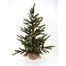 3' Flat Pine Tree w/Burlap Base - Two Tone Green