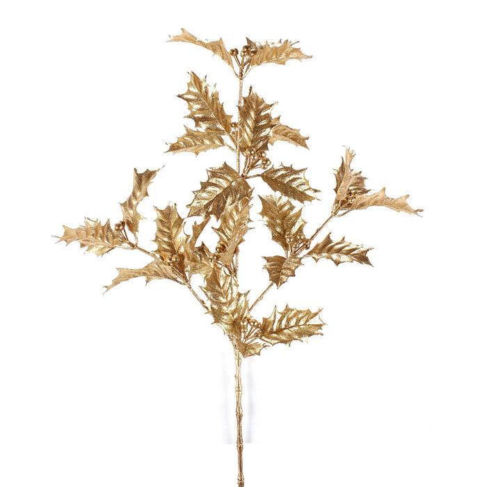 Holly Spray 28" Gold