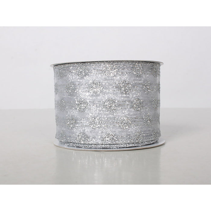 Glitter Dot Garland Ribbon - Iridescent