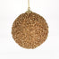 Sparkle Bead Ball Ornament 4"X 4" - Soft Gold