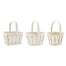 3 Assorted Shape Woodchip - Liners White wash