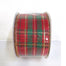 Plaid Glitter Ribbon - Red/Green