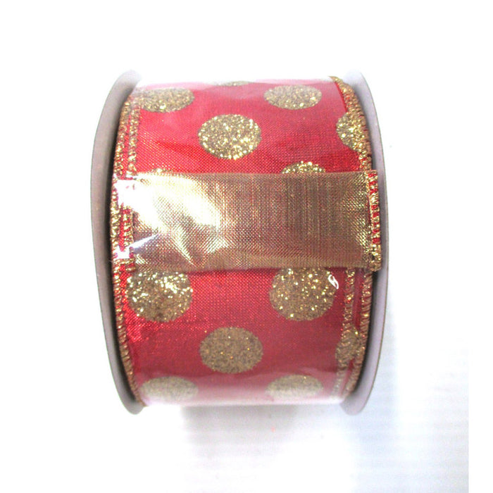 Dupion Polka Dot Ribbon