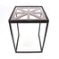 Square Metal Glass Tables- Bronze/Natural