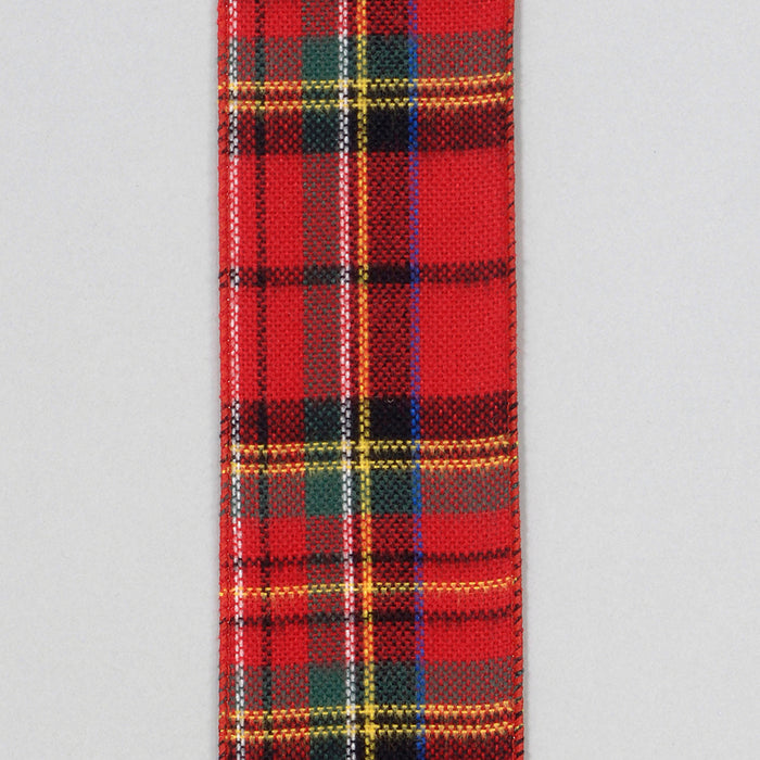 2 1/2"W X 10 Yds Xmas Plaid Ribbon - Red/Green
