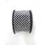 Mini Check Ribbon - White/Black