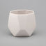 5-5/8" X 5-5/8" X 4-3/4"H Dolomite Octagonal Diamond Shape Pot - White