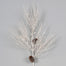 32"L Pe Glittered Needle Pine Spray W/2 Painted Cones White