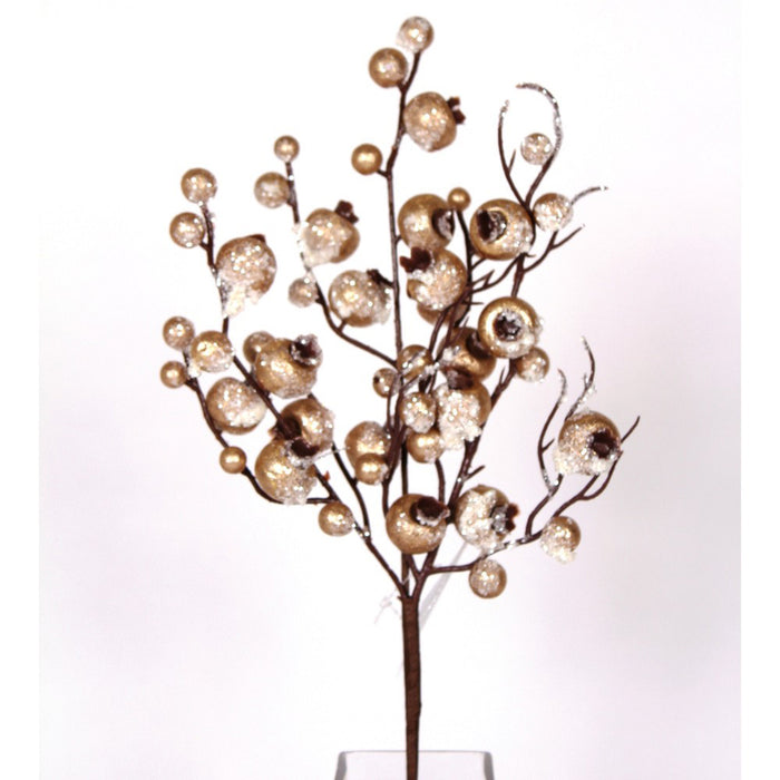 Frosted Iced Crabapple Pk 15" Champagne