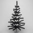 36" Vinyl Black Crystal Feather Tree