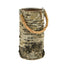 Clear 8 in T X 4 in Cylinder w/Birch Wrap