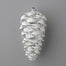 10"L Plastic Cone Ornament Silver/White