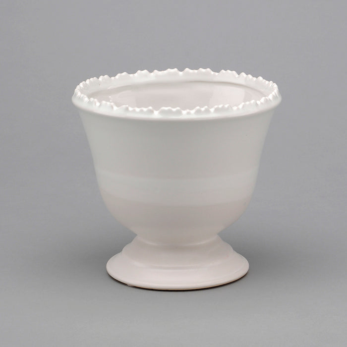 5 1/2" Stoneware Compote Planter On Footed Base